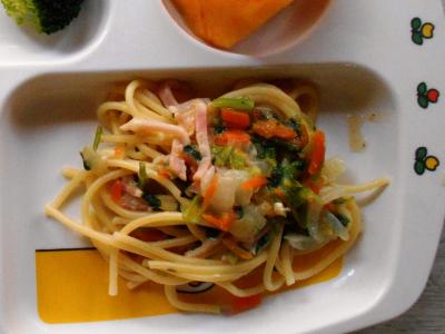 小松菜のスパゲティ